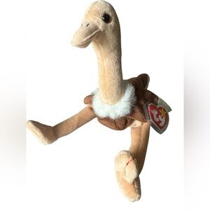 Ty Beanie Baby “Stretch” the Ostrich – Rare Retired Plush with Tag
